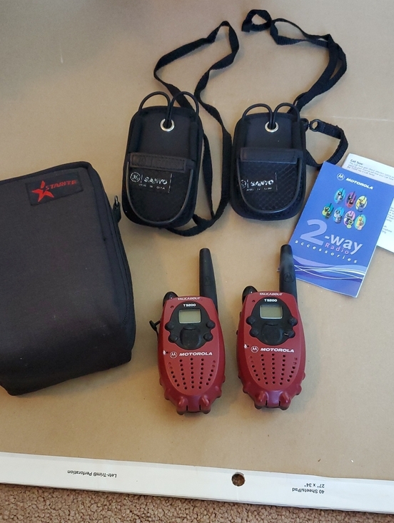 Motorola Other - Motorola Red Talkabout T2800 Two-Way Radios Pair with Accessories
